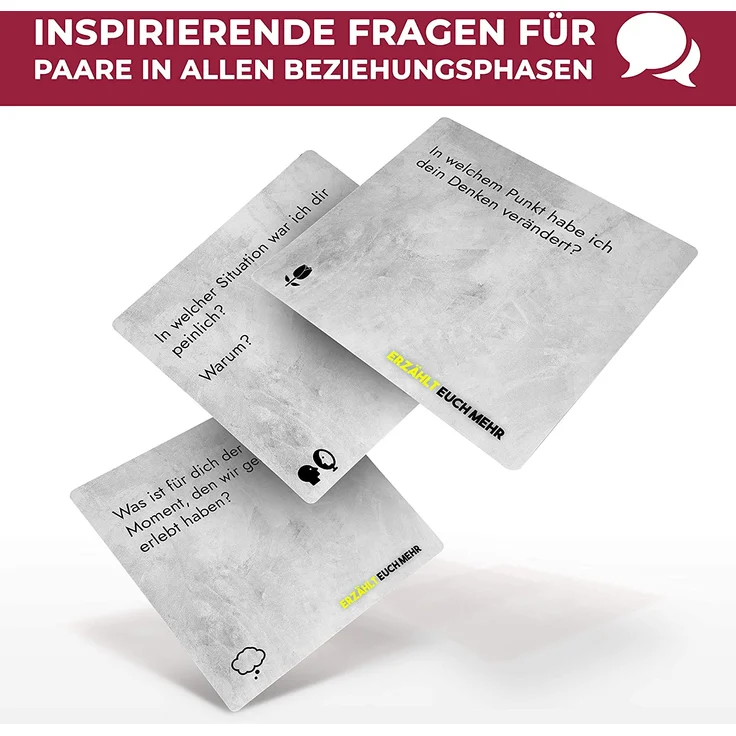 Erzählt euch mehr (für Paare) Gesellschaftsspiel für 2 Personen- Spiel für mehr Achtsamkeit und Reflexion in eurer Beziehung - tolle Geschenkidee für Verliebte - Kartenspiel – Bild 2