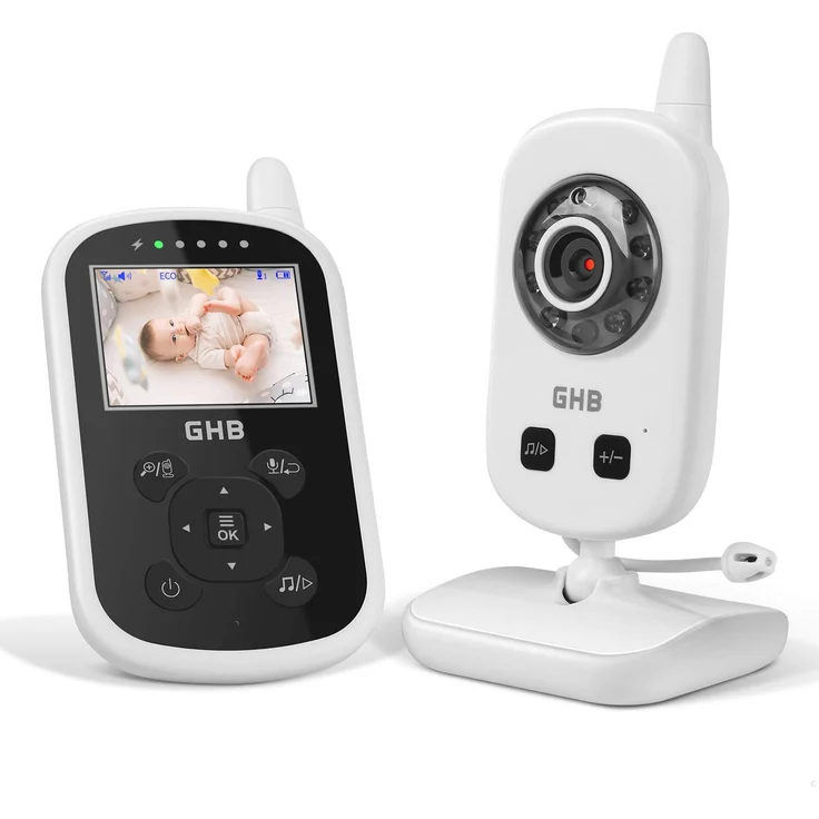 GHB Baby Monitor Babyphone mit LCD Bildschirm Schwarz – Bild 1