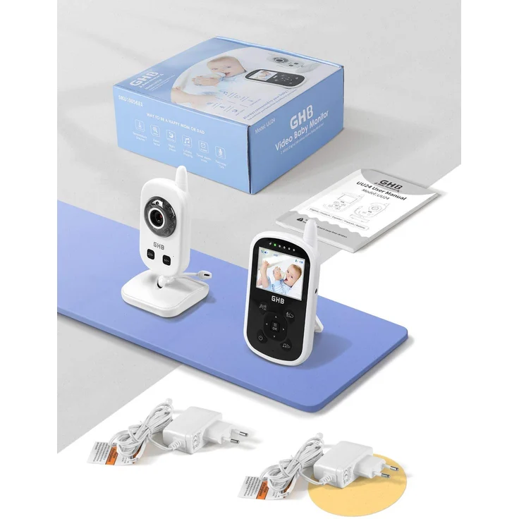 GHB Baby Monitor Babyphone mit LCD Bildschirm Schwarz – Bild 8