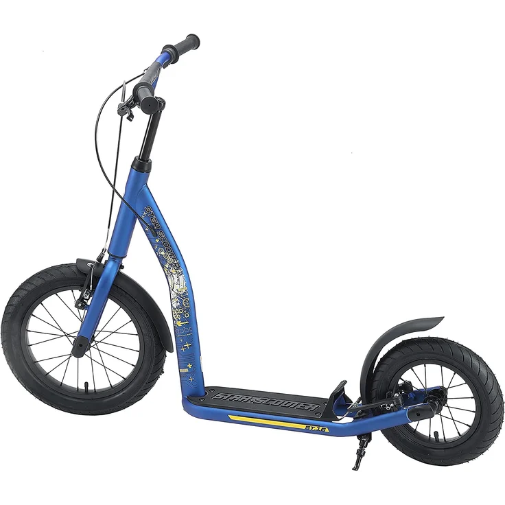 BIKESTAR Tretroller Kinderroller ab 8 Jahre | 16 Zoll New Gen Sport | Blau – Bild 8