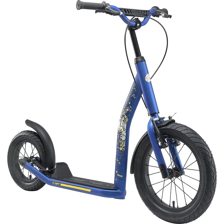 BIKESTAR Tretroller Kinderroller ab 8 Jahre | 16 Zoll New Gen Sport | Blau – Bild 1