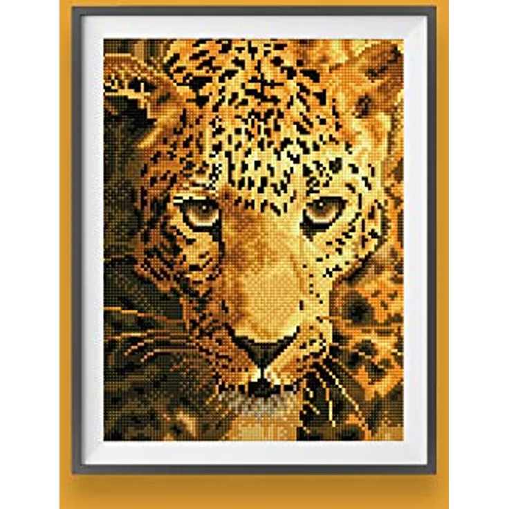 Pracht Creatives Hobby DD6-005 Diamond Dotz Jaguar, funkelndes Diamantenbild zum Selbstgestalten, ca. 27,5 x 35,5 cm groß, Malen mit Diamanten, Neuer und kreativer Basteltrend, bunt – Bild 6