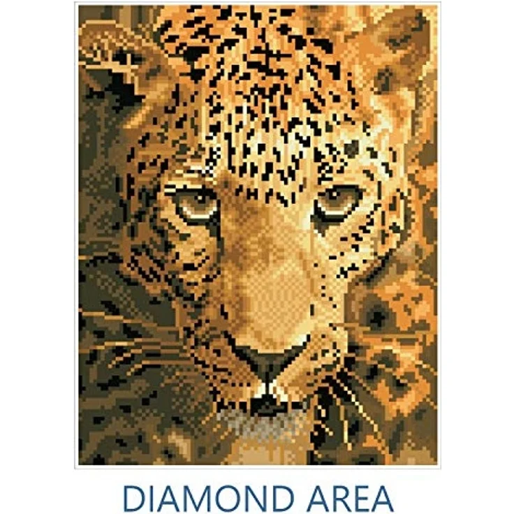 Pracht Creatives Hobby DD6-005 Diamond Dotz Jaguar, funkelndes Diamantenbild zum Selbstgestalten, ca. 27,5 x 35,5 cm groß, Malen mit Diamanten, Neuer und kreativer Basteltrend, bunt – Bild 2