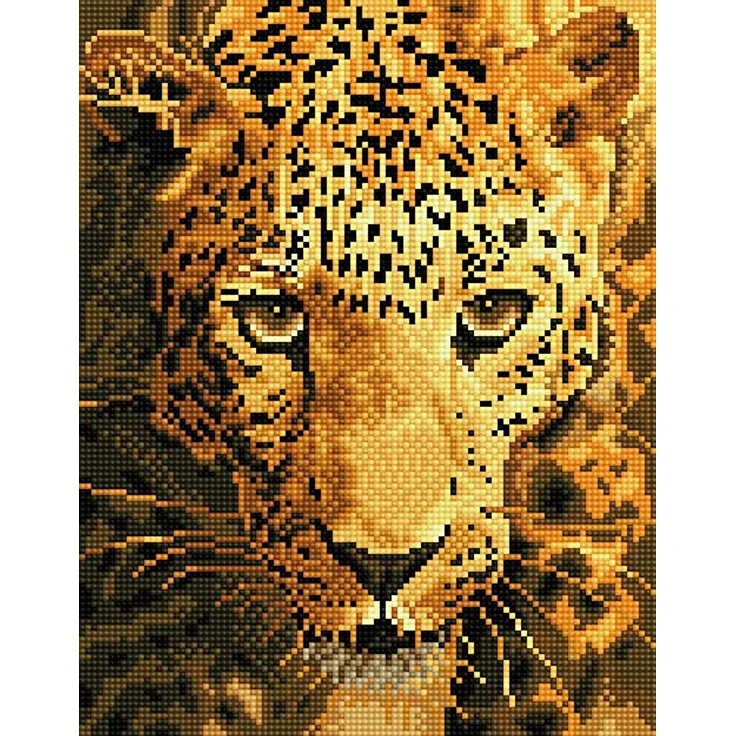 Pracht Creatives Hobby DD6-005 Diamond Dotz Jaguar, funkelndes Diamantenbild zum Selbstgestalten, ca. 27,5 x 35,5 cm groß, Malen mit Diamanten, Neuer und kreativer Basteltrend, bunt – Bild 1