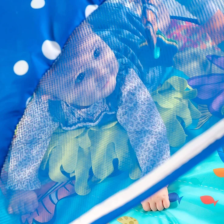 Bright Starts, Disney Baby, Findet Nemo Spieldecke mit Spielbogen, Lichtern und 20+ Minuten Melodien und Musik, Spielmatte mit abnehmbare Spielzeuge, ab der Geburt – Bild 8