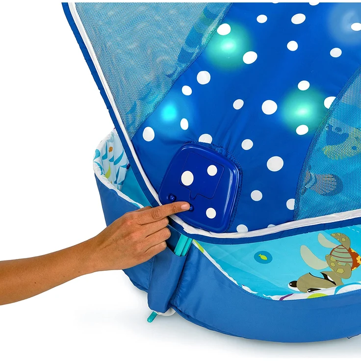 Bright Starts, Disney Baby, Findet Nemo Spieldecke mit Spielbogen, Lichtern und 20+ Minuten Melodien und Musik, Spielmatte mit abnehmbare Spielzeuge, ab der Geburt – Bild 10
