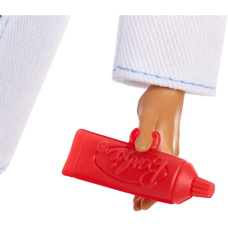 Barbie GJL66 - Ken Zahnarzt-Puppe mit Zahnpflege-Zubehör Zahnbürste und Zahnpasta, Spielzeug ab 3 Jahren – Bild 5