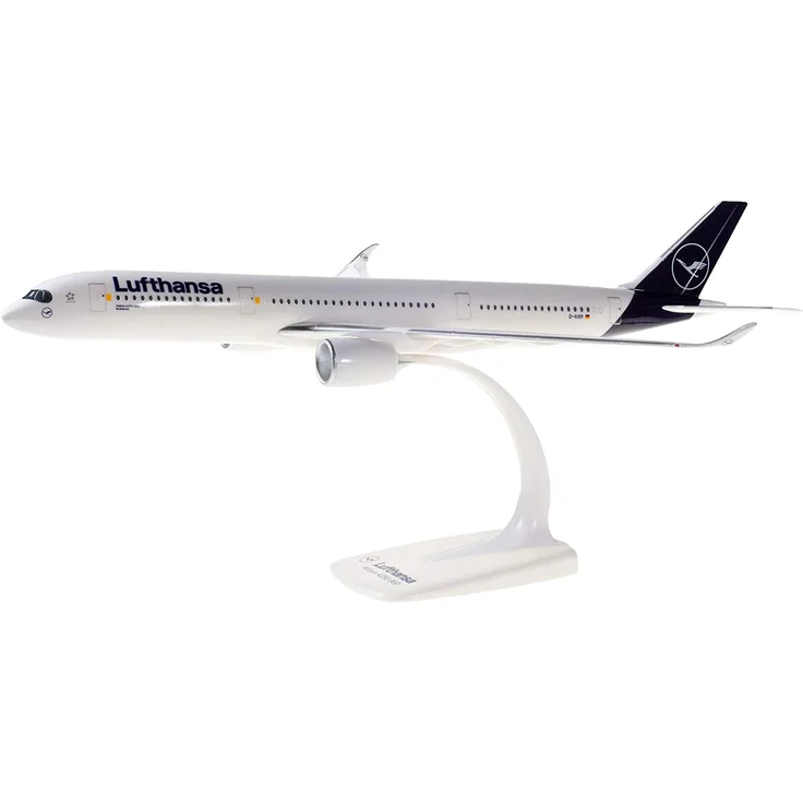 herpa 612258 – Airbus A350-900, Lufthansa Passagierflugzeug, Wings, Modell Flugzeug mit Standfuß, Flieger, Modellbau, Miniaturmodelle, Sammlerstück, Kunststoff - Maßstab 1:200 – Bild 1