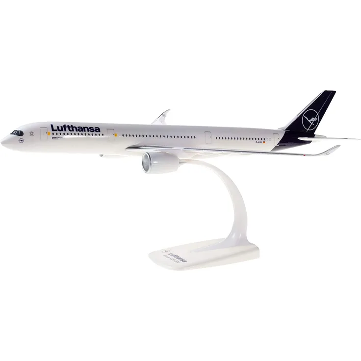 herpa 612258 – Airbus A350-900, Lufthansa Passagierflugzeug, Wings, Modell Flugzeug mit Standfuß, Flieger, Modellbau, Miniaturmodelle, Sammlerstück, Kunststoff - Maßstab 1:200