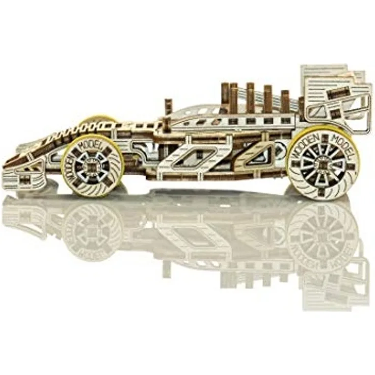 modellbausatz Rennwagen Holz natur 108 Teile