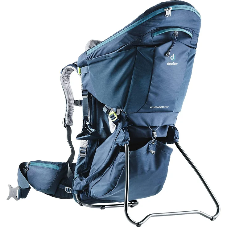 Deuter 'Kid Comfort Pro' Kinderkraxe 2019 Midnight, inkl. Sonnendach und integriertem Daypack für zusätzlichen Stauraum - Preisvergleich – Bild 2