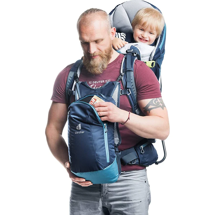 Deuter 'Kid Comfort Pro' Kinderkraxe 2019 Midnight, inkl. Sonnendach und integriertem Daypack für zusätzlichen Stauraum - Preisvergleich – Bild 9