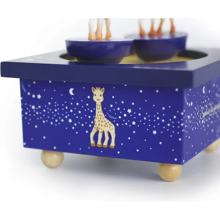 Trousselier - Sophie Die Giraffe - Tanzende Musikbox - Spieluhr - Ideales Geburtsgeschenk - 2 abnehmbare Figuren - Einfache Bedienung - Musik Romeo & Julia - Farbe dunkelblau - Preisvergleich – Bild 4