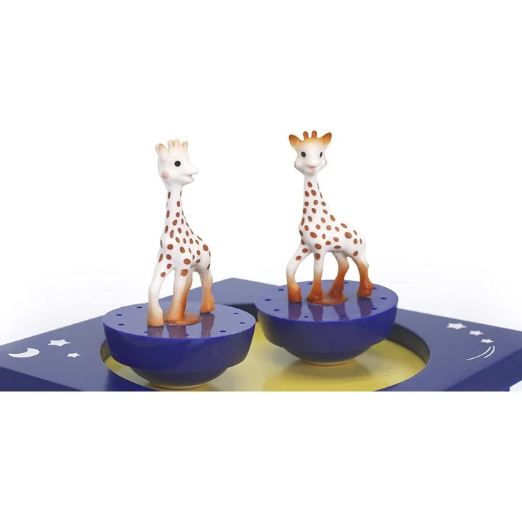 Trousselier - Sophie Die Giraffe - Tanzende Musikbox - Spieluhr - Ideales Geburtsgeschenk - 2 abnehmbare Figuren - Einfache Bedienung - Musik Romeo & Julia - Farbe dunkelblau - Preisvergleich – Bild 3