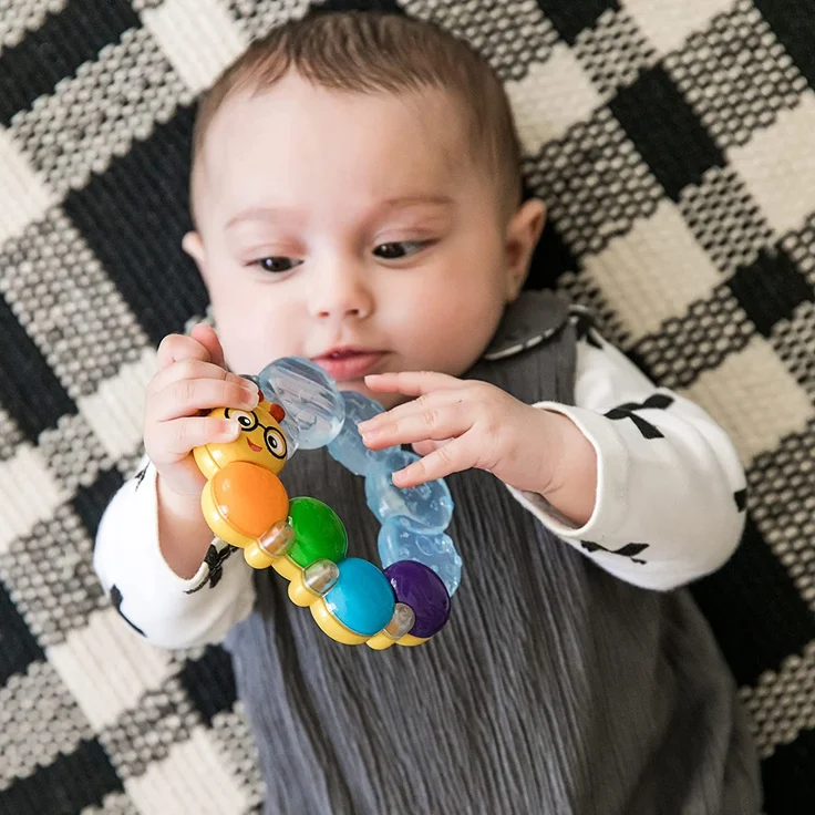 Baby Einstein, Beißring der kühlt und beruhigt, einfach zu greifen, mit strukturierter Oberfläche – Bild 3