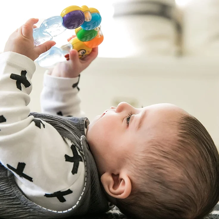 Baby Einstein, Beißring der kühlt und beruhigt, einfach zu greifen, mit strukturierter Oberfläche – Bild 4