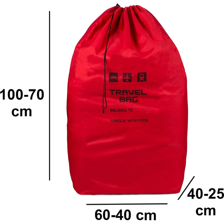 Rote Reisetasche für Kinderwagen Größe zu 100x60x40 cm Transporttasche Buggy Tragetasche Faltbar als Rucksack perfekt am Flughafen beim Einchecken Bahnhof Autofahrten [085] – Bild 2
