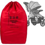 Rote Reisetasche für Kinderwagen Größe zu 100x60x40 cm Transporttasche Buggy Tragetasche Faltbar als Rucksack perfekt am Flughafen beim Einchecken Bahnhof Autofahrten [085]