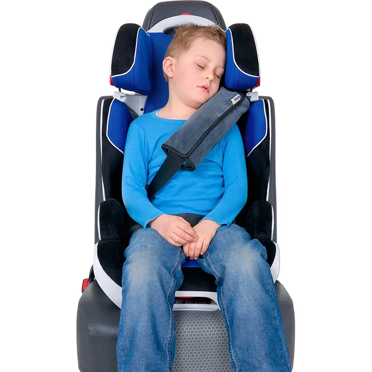 Hauck Cushion Me Gurtpolster für Kindersitze, Befestigung mit Klettverschluss, Herausnehmbare Polsterung, für Kinder und Erwachsene, grau, 28 x 10 x 7 cm – Bild 7