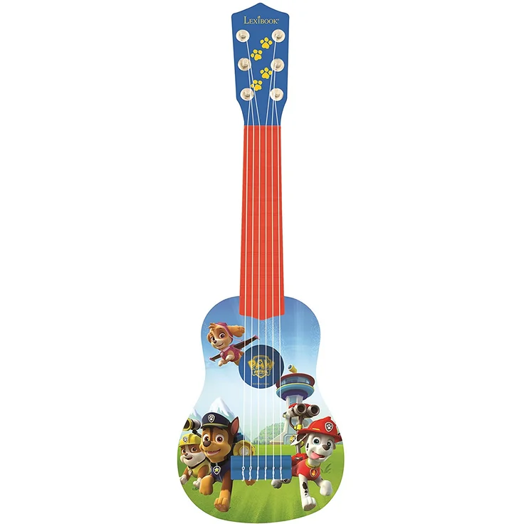 Lexibook K200PA PAW Patrol Helfer auf vier Pfoten Chase Gitarre, 6 echte Nylon Saiten, Groß für die Kleinen Fingern, Blau/ Orange – Bild 2