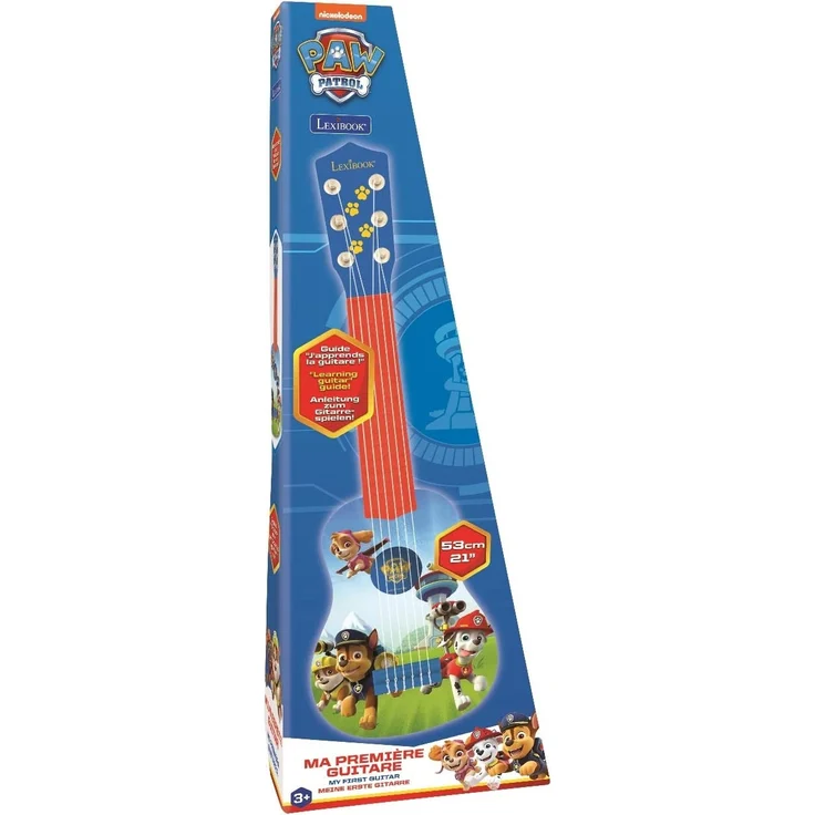 Lexibook K200PA PAW Patrol Helfer auf vier Pfoten Chase Gitarre, 6 echte Nylon Saiten, Groß für die Kleinen Fingern, Blau/ Orange – Bild 5