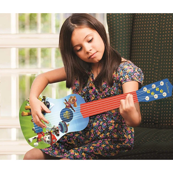Lexibook K200PA PAW Patrol Helfer auf vier Pfoten Chase Gitarre, 6 echte Nylon Saiten, Groß für die Kleinen Fingern, Blau/ Orange – Bild 7