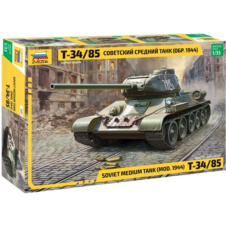 Zvezda Plastic model - T34/85 Soviet medium tank (GXP-636664)