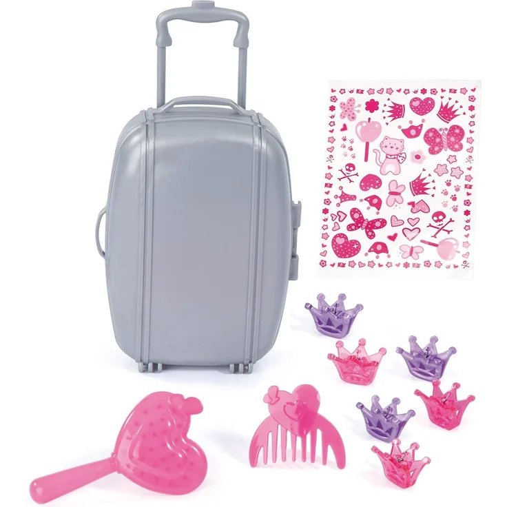 Bayer Design 94635AX Funktionspuppe Charlene mit Haaren und Schlafaugen-spricht und singt 90 Sätze, 2 Gedichte und 8 Lieder, 46cm, rosa, grau – Bild 2