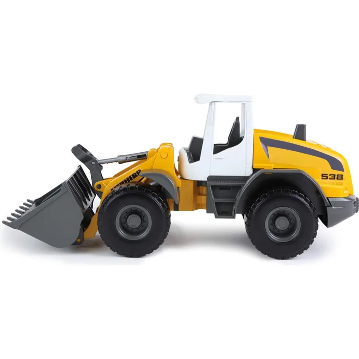 Lena 4612 Worxx Radlader Modell Liebherr L538 Litronic, ca. 48 cm, Baustellen Spielfahrzeug für Kinder ab 3 Jahre, robuster Schaufellader mit Griff und funktionstüchtiger Ladeschaufel, Gelb