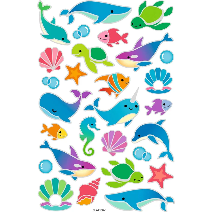 Bubble-Sticker UNDER WATER 28-teilig in bunt – Bild 2