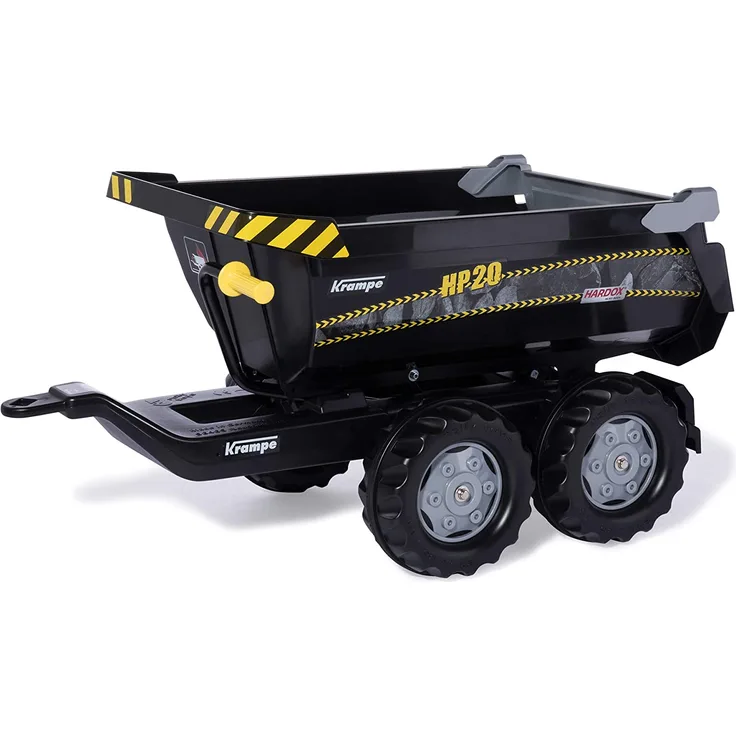 Rolly Toys 123261 - rollyHalfpipe Krampe HP20, für Kinder von 3-10 Jahre, Zweiachsanhänger, mit Kippfunktion, Farbe schwarz
