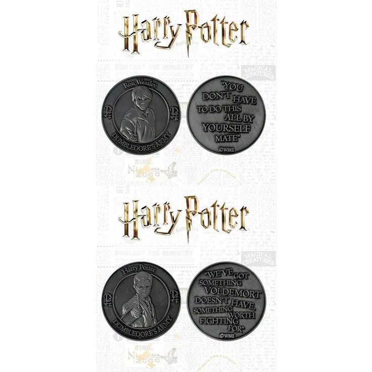 Harry Potter Sammelmünzen Doppelpack Dumbledore's Army: Harry & Ron Limited Edition