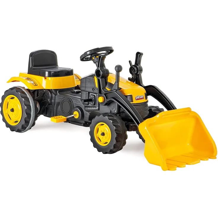 Pilsan Kindertraktor 07315 gelb, Pedale Schaufel, einstellbarer Sitz, ab 3 Jahre