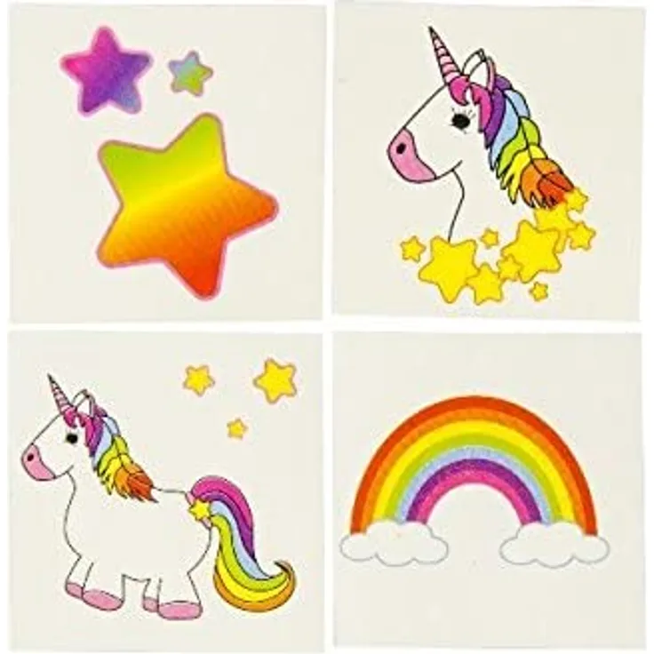 LG-Imports - Tattoo Einhorn Welt 3 Stück