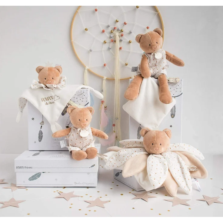 DOUDOU 23549 Traumfänger Bär Schmusetuch Blüte 26cm – Bild 6