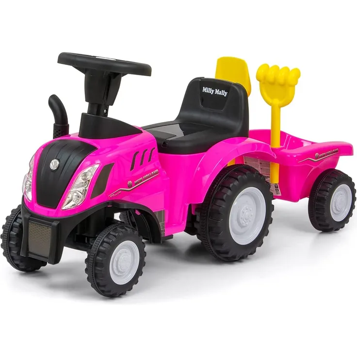 Milly Mally Riding Vehicle New Holland T7 Pink tractor
