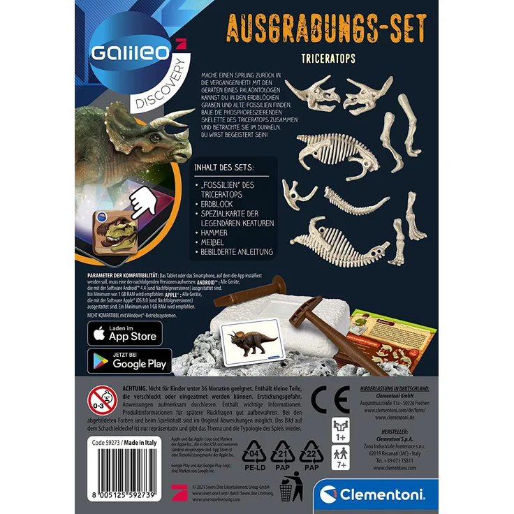 Clementoni Ausgrabungs-Set Triceratops – Bild 3