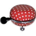 Big Ding Dong Bell Polkadot 80mm ROT Weiss