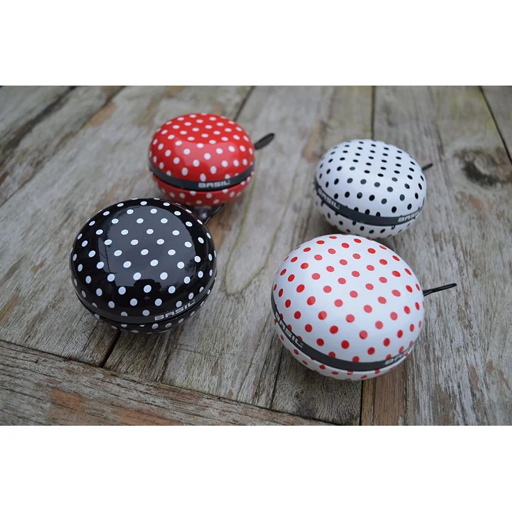 Big Ding Dong Bell Polkadot 80mm ROT Weiss – Bild 3