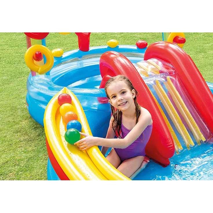 Intex Rainbow Ring Play Center - Kinder Aufstellpool - Planschbecken - 297 x 193 x 135 cm – Bild 3
