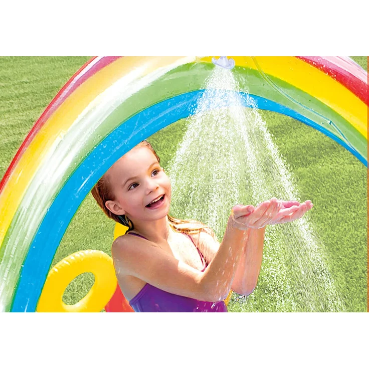 Intex Rainbow Ring Play Center - Kinder Aufstellpool - Planschbecken - 297 x 193 x 135 cm – Bild 7