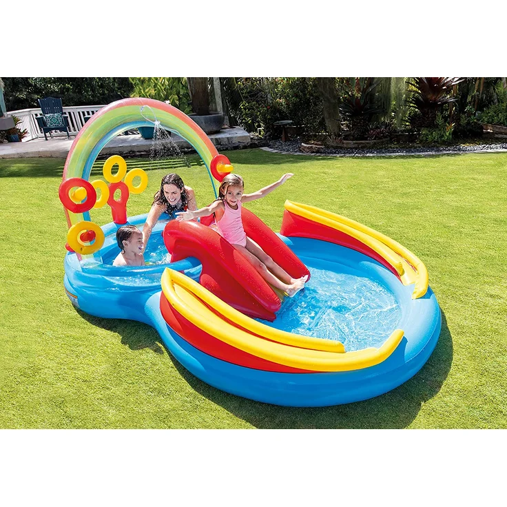 Intex Rainbow Ring Play Center - Kinder Aufstellpool - Planschbecken - 297 x 193 x 135 cm – Bild 5