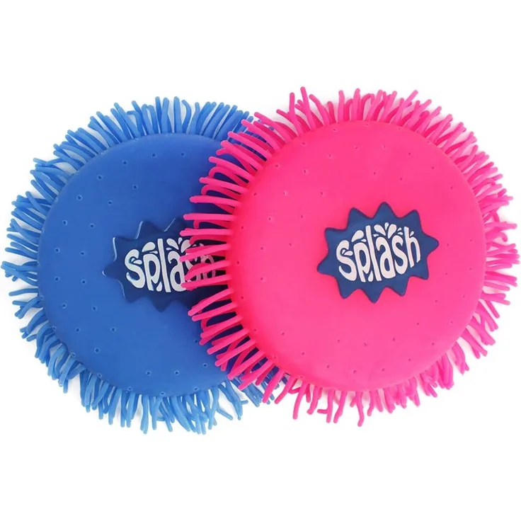 com-four® 2X Wasser Frisbee, Wasser Wurfscheibe aus Schaumstoff und Silikon, Extra Soft, in knalligen Farben, 12,5 cm (02 Stück - Frisbee 12. 5 cm)