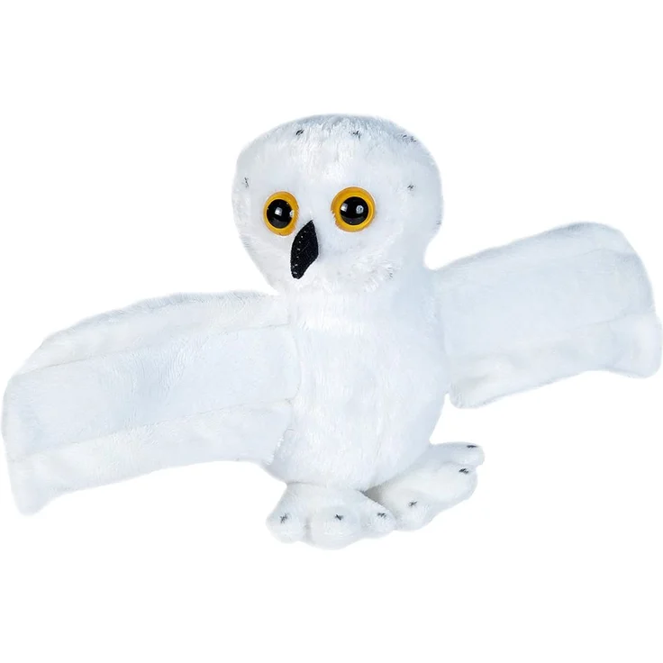 Wild Republic 21434 Huggers Schnapparmband Kuscheltier, Plüschtier, Schneeeule, Weiß, 20 cm – Bild 1