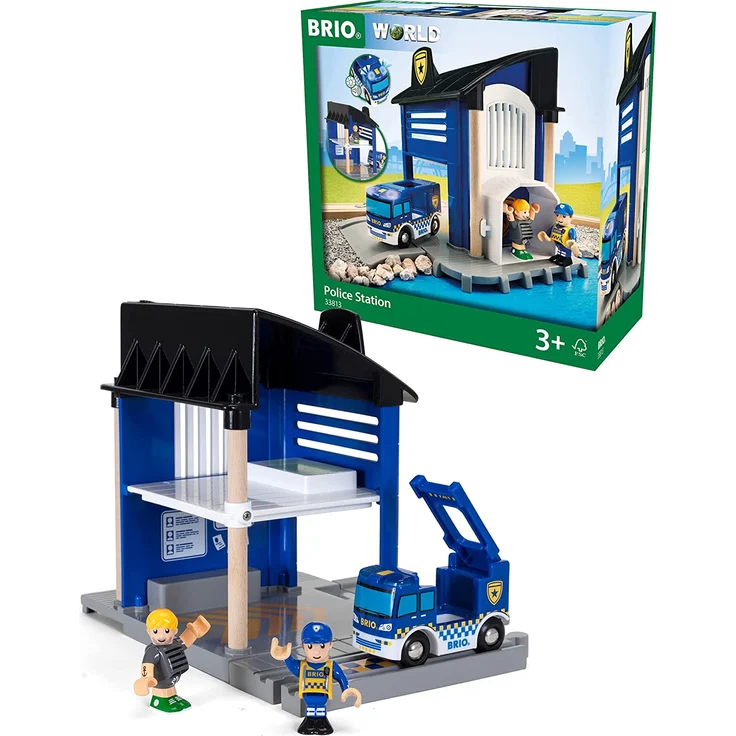 BRIO Bahn 33813 - Polizeistation mit Einsatzfahrzeug - Preisvergleich – Bild 1