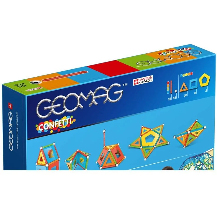 Geomag, Classic Confetti, 352, Magnetkonstruktionen und Lernspiele, 50-teilig – Bild 3