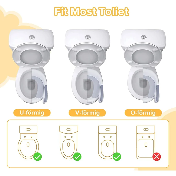 Toilettensitz Kinder, Toilettentrainer mit Leiter &PU Gepolstert, Faltbar Töpfchen für Kinder ab 1-7 Jahren Kids Wc-Sitz für 38-47cm – Bild 6