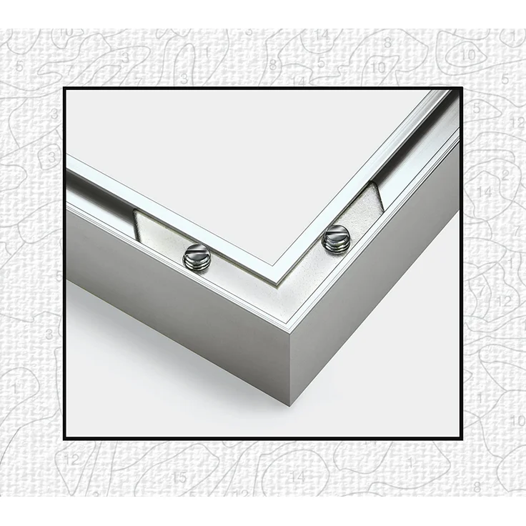 Schipper 605260767 Malen nach Zahlen, Triptychon, Alurahmen 50 x 80 cm, silber matt ohne Glas für Ihr Kunstwerk, einfache Selbstmontage – Bild 4