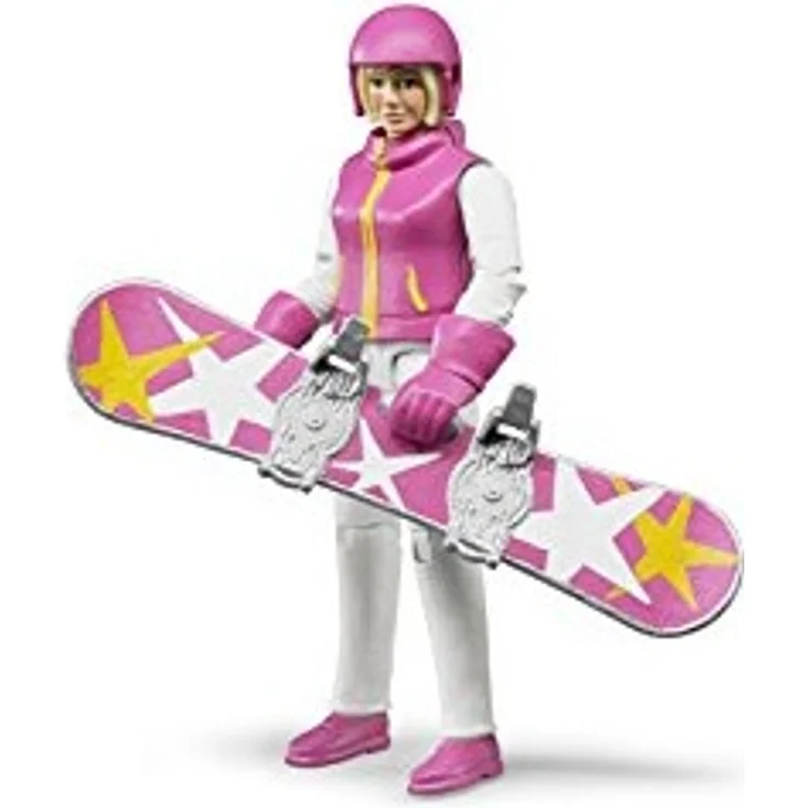 Bruder 60420 Minifigur-bworld Snowboardfahrerin mit Zubehör – Bild 2
