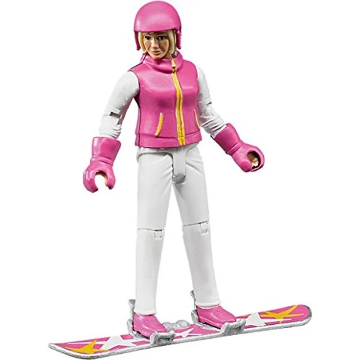 Bruder 60420 Minifigur-bworld Snowboardfahrerin mit Zubehör – Bild 4